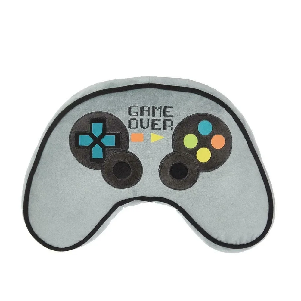 Video Game Controller Plush Pillow Kids Grey New Glow In‎ The Dark